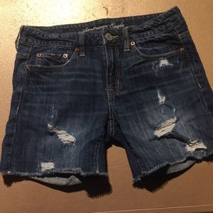 American eagle jean ripped shorts